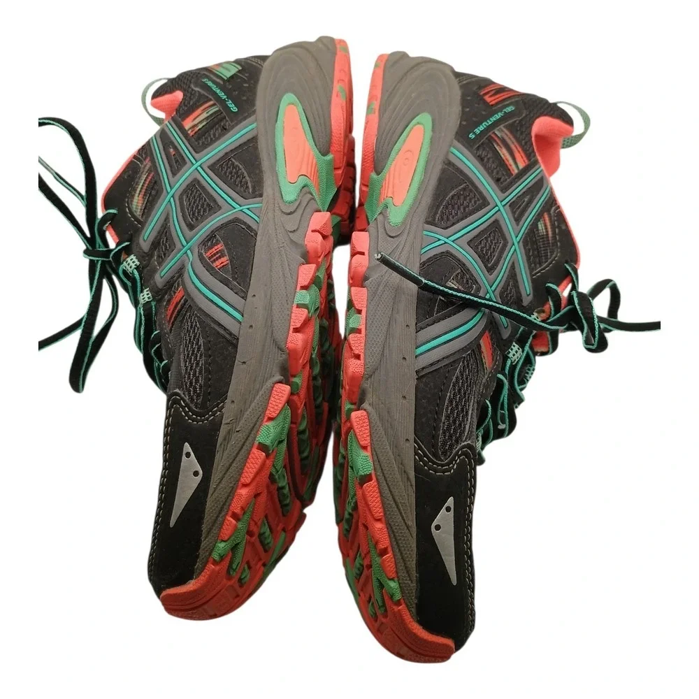 Asics T5N8N Gel-Venture 5 Running Shoes -‎ Black/Coral/Teal - Women's 7.5 EU 39